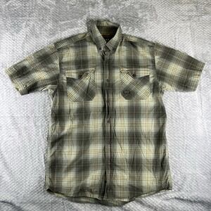 Ariat Rebar Durastretch Work Shirt Mens Small Plaid Short Sleeve Button Front